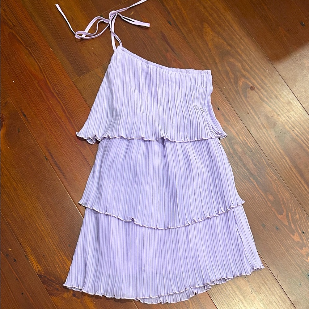 light purple tiered dress